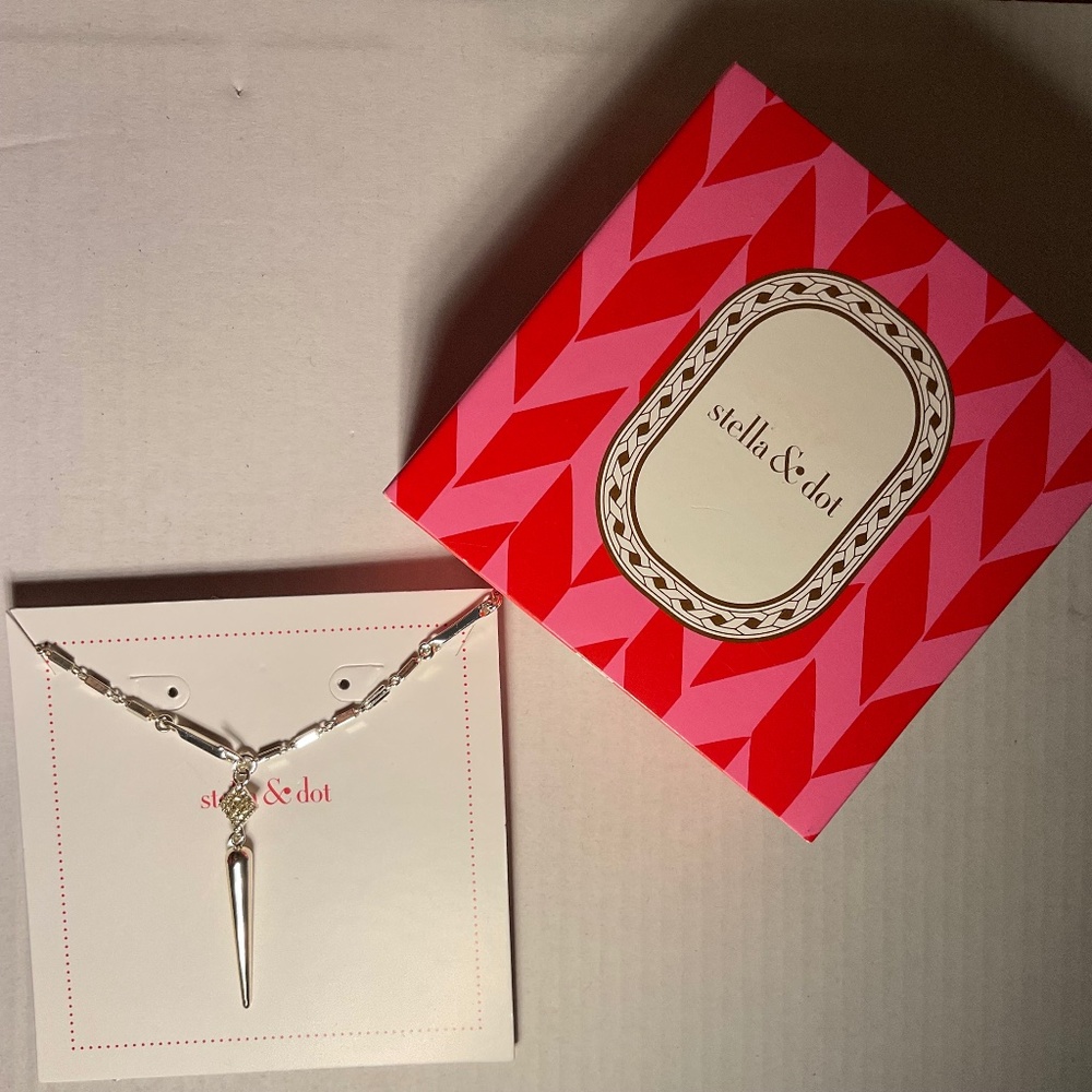 Stella & Dot Bianca silver lariat necklace - New!